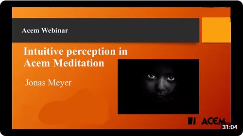 Jonas H. Meyer webinar on intuitive perception in Acem Meditation