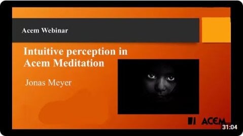 Jonas H. Meyer webinar on intuitive perception in Acem Meditation